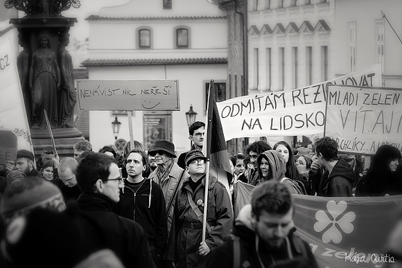 Anti Islam/Pro Refugee Demonstration in Czech Republic