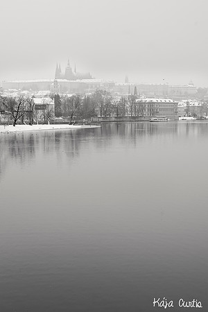 Prague in the Snow and Fog