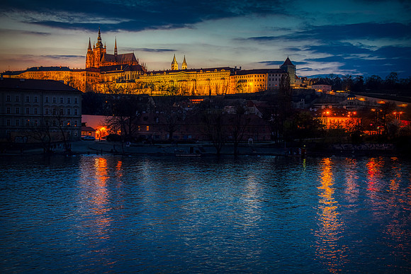 Prague Castle during sunset