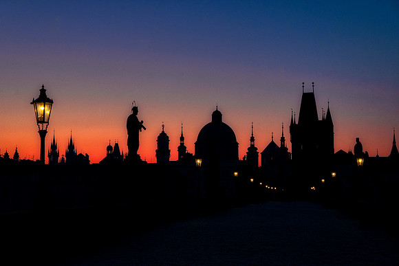 Sunrise on the Charles Bridge